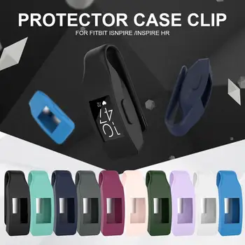 

1pcs Universal Steel Clip Protector Holder Silicone Protective Case Clip Smart Watch Accessories For Fitbit Inspire /Inspire HR