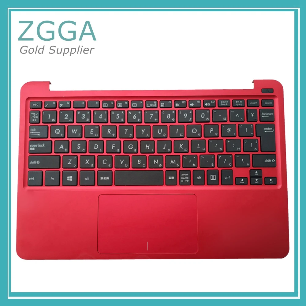 Подлинная ноутбук верхние чехол для Asus Eeebook X205 X205T X205TA Palmrest крышка с ЕС двуязычный английский клавиатура красный