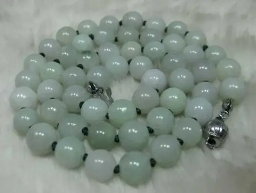 

ddh001446 NATURE GRADE "A "GREEN 9MM JADE BEADS JADEITE NECKLACE 28% Discount