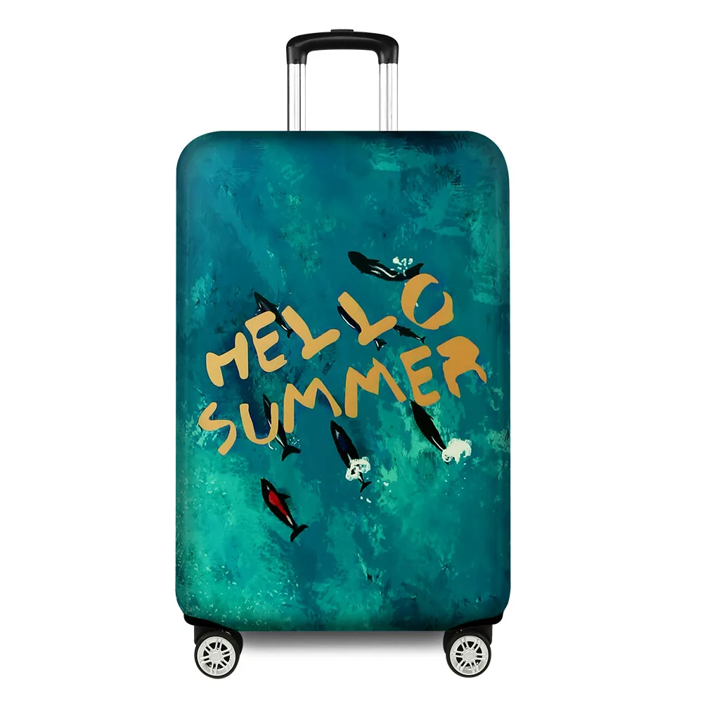 Защитный чехол для чемодана, Толстый эластичный чехол для багажа, пылезащитный чехол, подходит для 18-32 дюймов, аксессуары для путешествий - Цвет: H