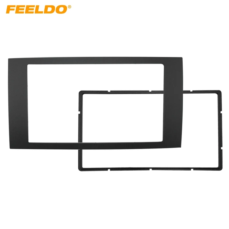 

FEELDO Car 2DIN Refitting Frame DVD Panel Dash Kit Fascia Radio Audio Frame for 06 Ford Focus Transit