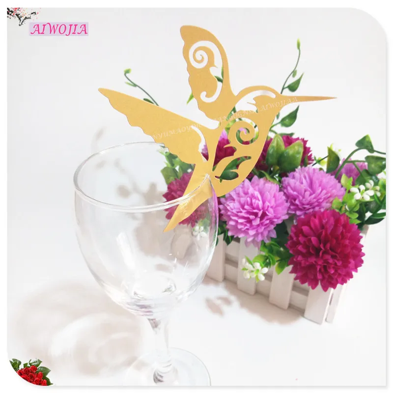 100 шт. полые бумажные Летающие птицы для украшения свадьбы|laser cut|name decorationname place |
