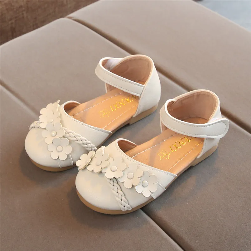 Kids shoes Toddler Infant Kids Baby Girls Flower Woven Floral Princess Shoes Sandals tenis infantil  #4j06 (16)