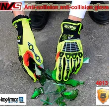 SAFETY-INXS 4013 профессиональные анти-порезы анти-вибрации перчатки высокого качества защиты перчатки анти-резки вибрации безопасности перчатки