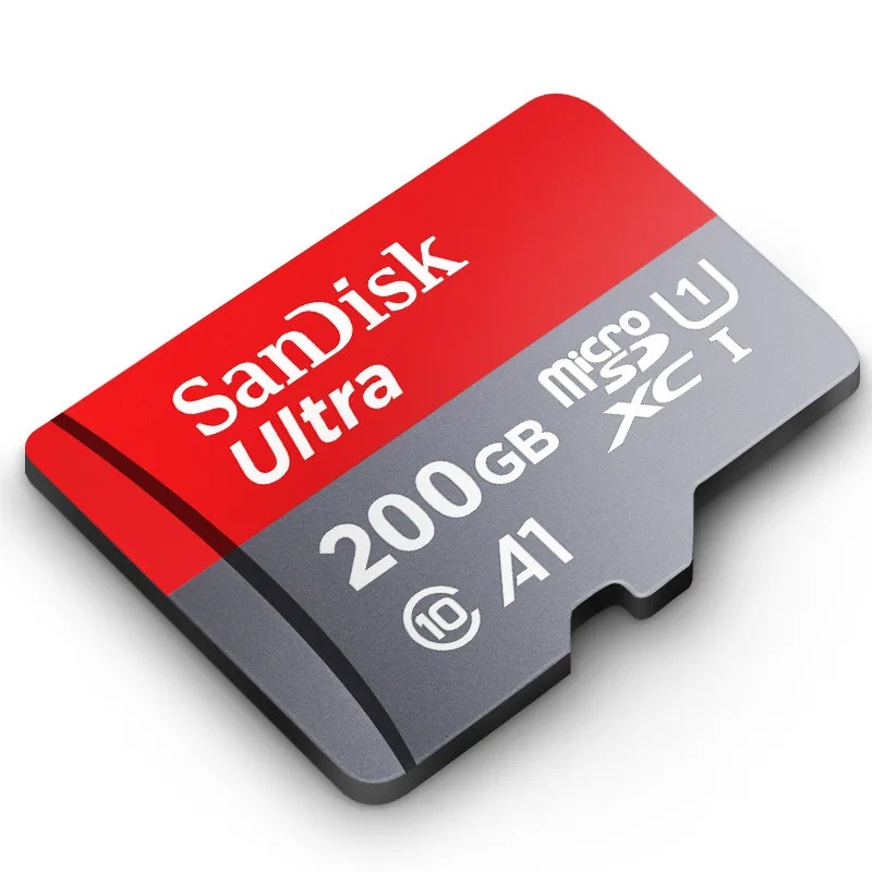 Двойной Флеш-накопитель SanDisk Memory Card 256 ГБ 200 ГБ 128 Гб 64 ГБ 32 ГБ оперативной памяти, 16 Гб встроенной памяти, ультра Micro SD карты памяти SDHC/SDXC Class10 UHS-I 98-100 МБ/с. высокое Скорость TF карты