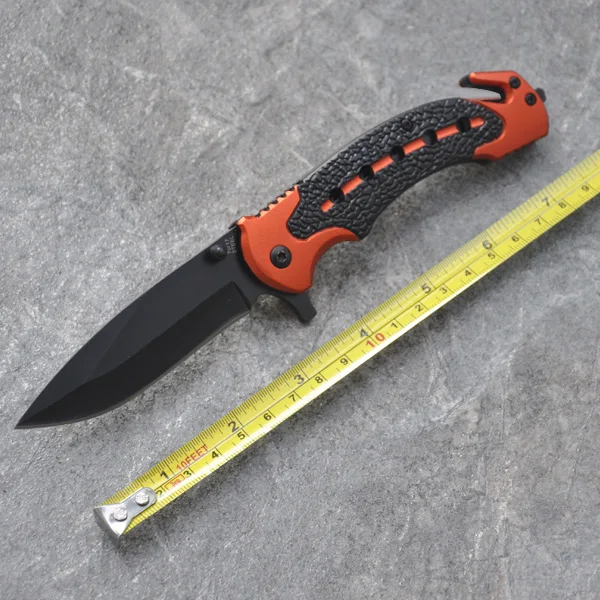 

footprint Pocket Folding Knife Black Titanium Tactical Survival EDC Knife Outdoor Hunting Knife Combat Campin Multi Tool