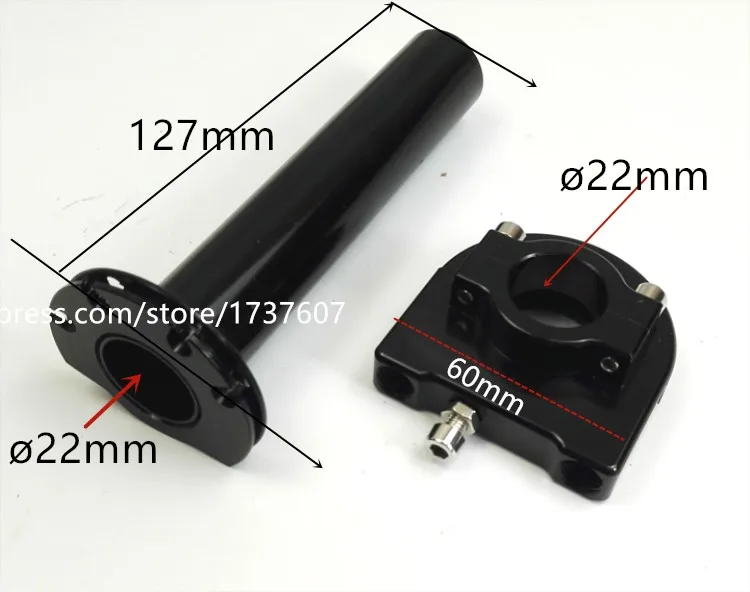 1 шт. Универсальный 22 мм 7/" CNC алюминиевый акселератор дроссельной заслонки поворотные ручки руль для мотоцикла Мопед скутер велосипед