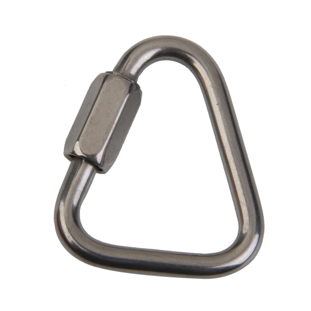 Durable Small Mountaineering Climbing 12KN Triangle Carabiner Hiking Keychain Snap Clip Hook Kettle Buckle Carabiner Accessories