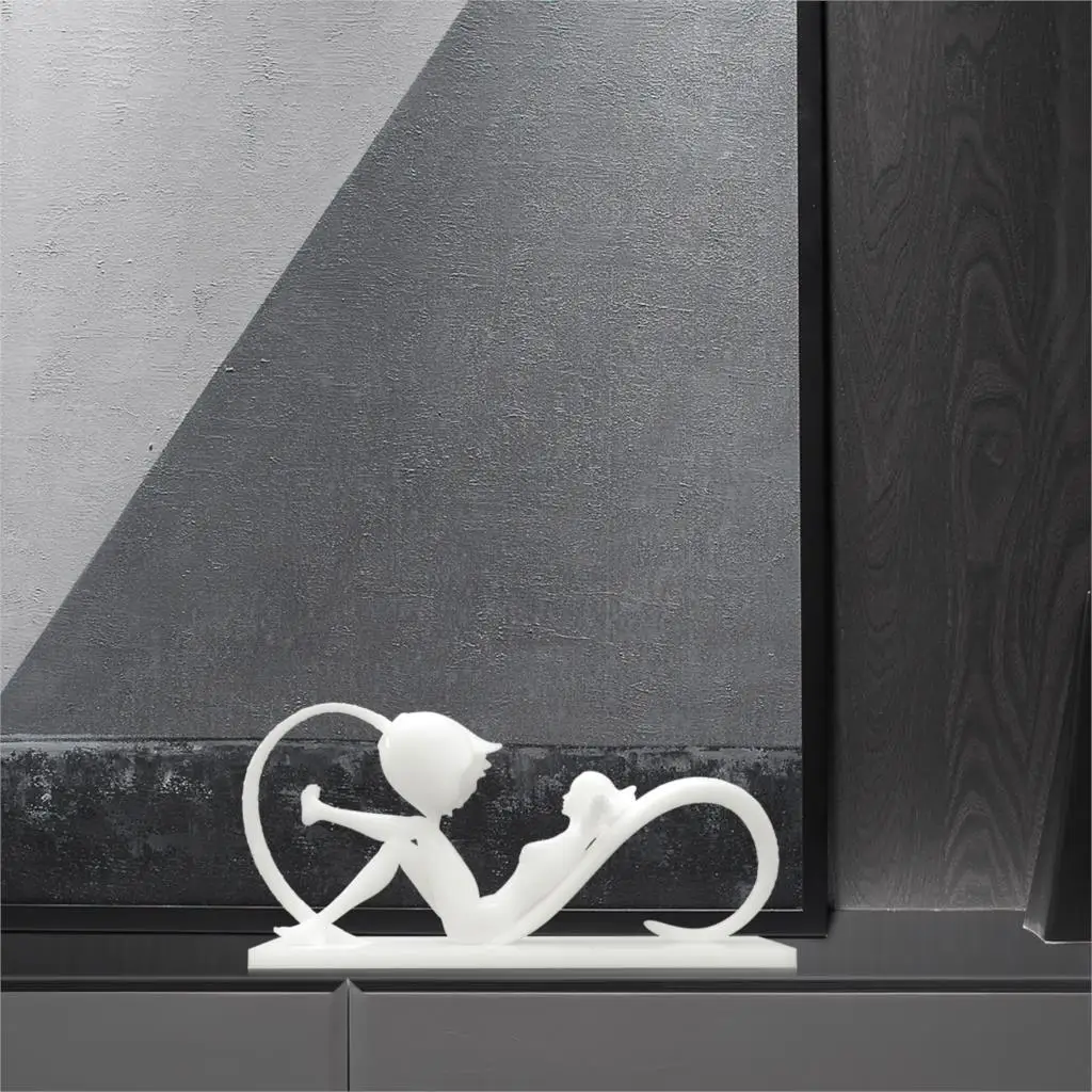 

TOOARTS Flower Bath Young Girl Statue 3D Printed Sculpture Beautiful Sunbath Female Sculpture Home statue Decoration Accessories