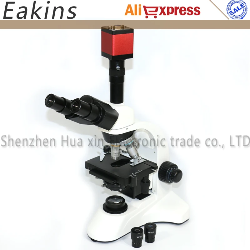 

Trinocular Biological Microscope 40X-1600X 13MP HDMI/VGA Industrial microscope for Medical biological Cell observation