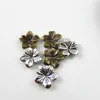 Julie Wang 20PCS Flower Beads Cap Antique Bronze Silver Color Alloy Finding 13*13*2MM Handmade Findings Jewelry Accessory ► Photo 2/6