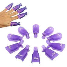 10Pcs Durable Reusable Plastic Nail Art Soak Off Cap Clip Cleanser UV Gel Nail Polish Remover Wrap Nail Cleaner Remover 1515657