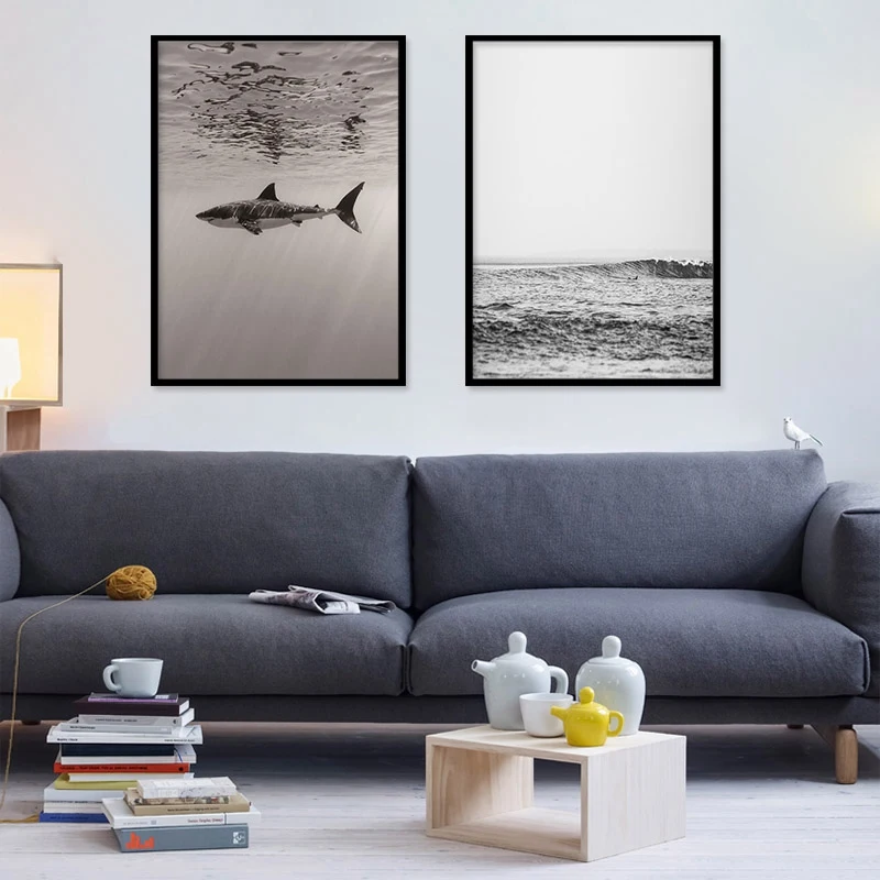 

Modern Reflection Fish Picture Broad Sea Cuadros For Home Nordic Decoration Poster Art Canvas Wall Painting Frameless
