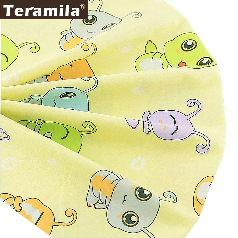 Teramila 100% хлопчатобумажная ткань Tela Algodon желтый материал для шитья Patchwrok Twill Fat Quarter
