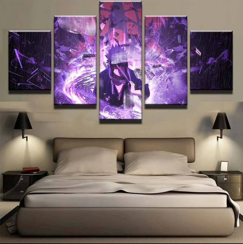 

5 Piece Canvas Painting Pictures NARUTO Cartoon Characters room decor print poster framed wall art