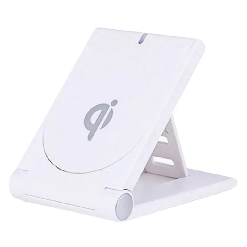 

NEW Portable Charging Pad Qi Wireless Charger Foldable Bracket Vertical smart Phone Charger Mat for iphone Samsung xiaomi mix 2s