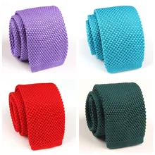 Для Мужчин Вязаные отдыха одноцветные Галстуки Модный облегающий Узкий Тонкий галстук для Для мужчин Тощий дизайнерский галстук No.34-52