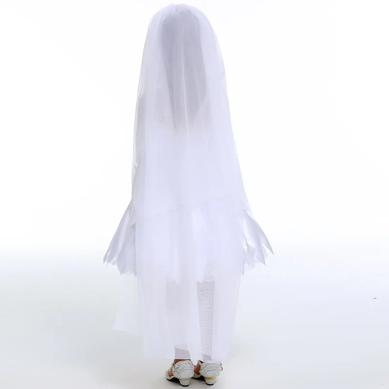 Umorden Маленькая невеста свадебные костюмы Белль Девушки Белый Ангел зомби Труп невесты костюм Хэллоуин маскарад вечернее платье