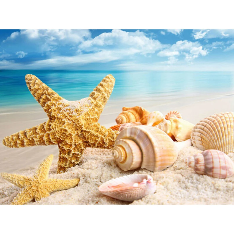 

Yunxi art Shell starfish 3D diamond embroidery diy diamond painting home decor diamond mosaic cross stitch picture sticker DW277