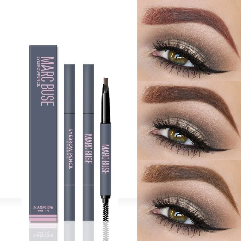 

1PC Long Lasting Natural Double-head Automatic Eyebrow Pencil Eyebrow Enhancer Automatic Waterproof Permanent