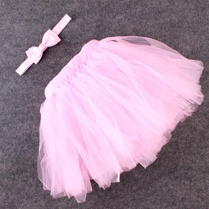 Лидер продаж, 1 комплект, милые юбки-пачки с бантом и цветочным принтом для маленьких девочек, Юбки принцессы без рукавов - Цвет: Pink