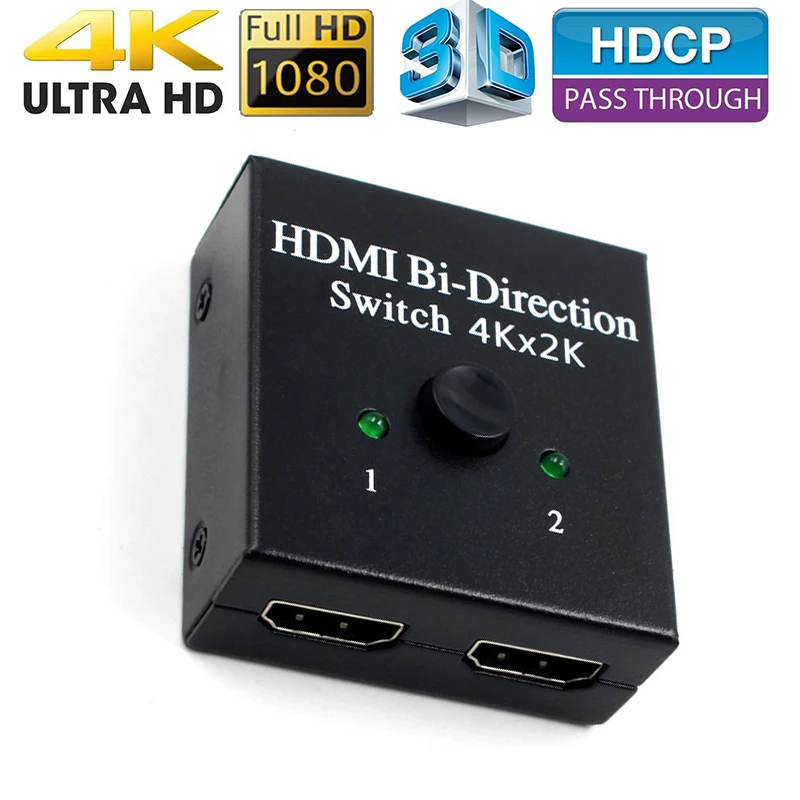 HDMI 2 0 двухнаправленный интеллектуальный коммутатор 4K x 2K 2x1 1x2 HD двунаправленный