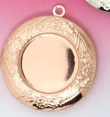 2 шт внутренний 20 мм фото медальон Подвески ювелирный набор бронзовый старинный лоток-черный-античный посеребренный - Цвет: Rose Gold