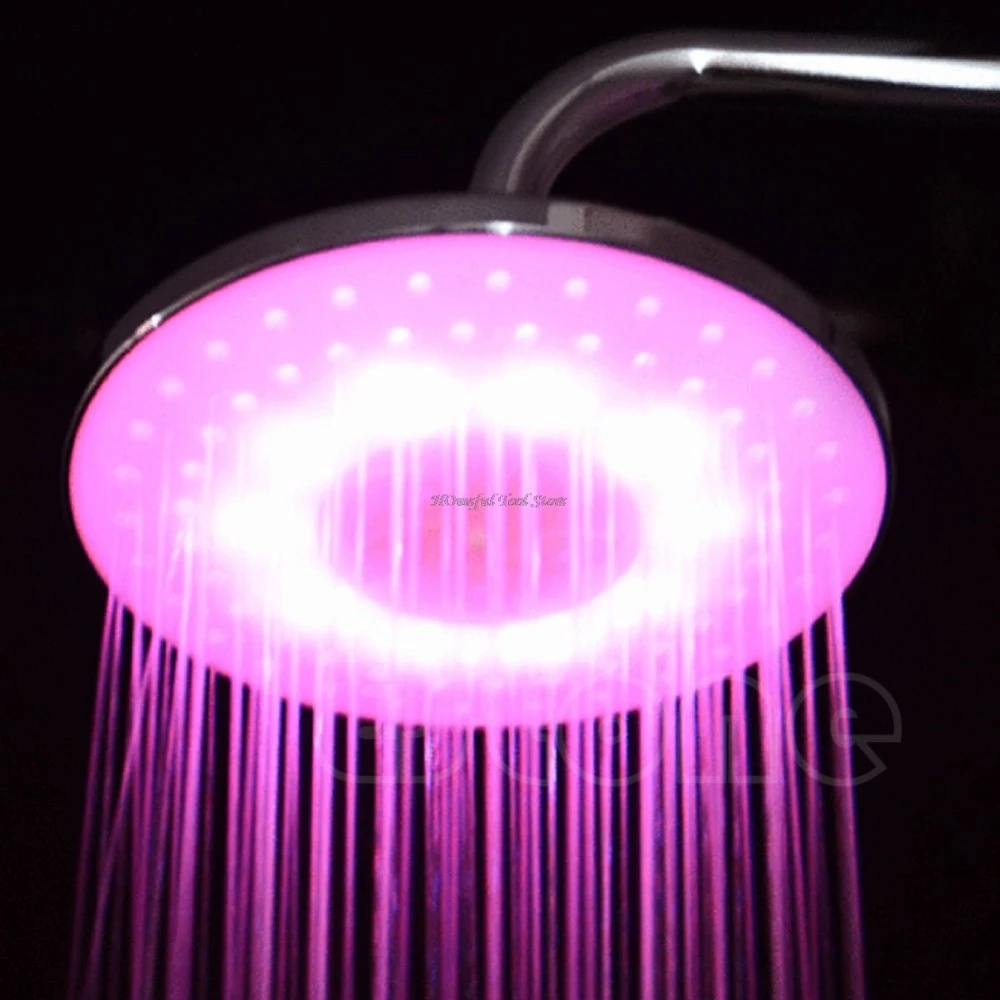 Нержавеющая сталь " дюймовый RGB светодиодный светильник дождь Душевая Головка ванная комната Dls HOmeful