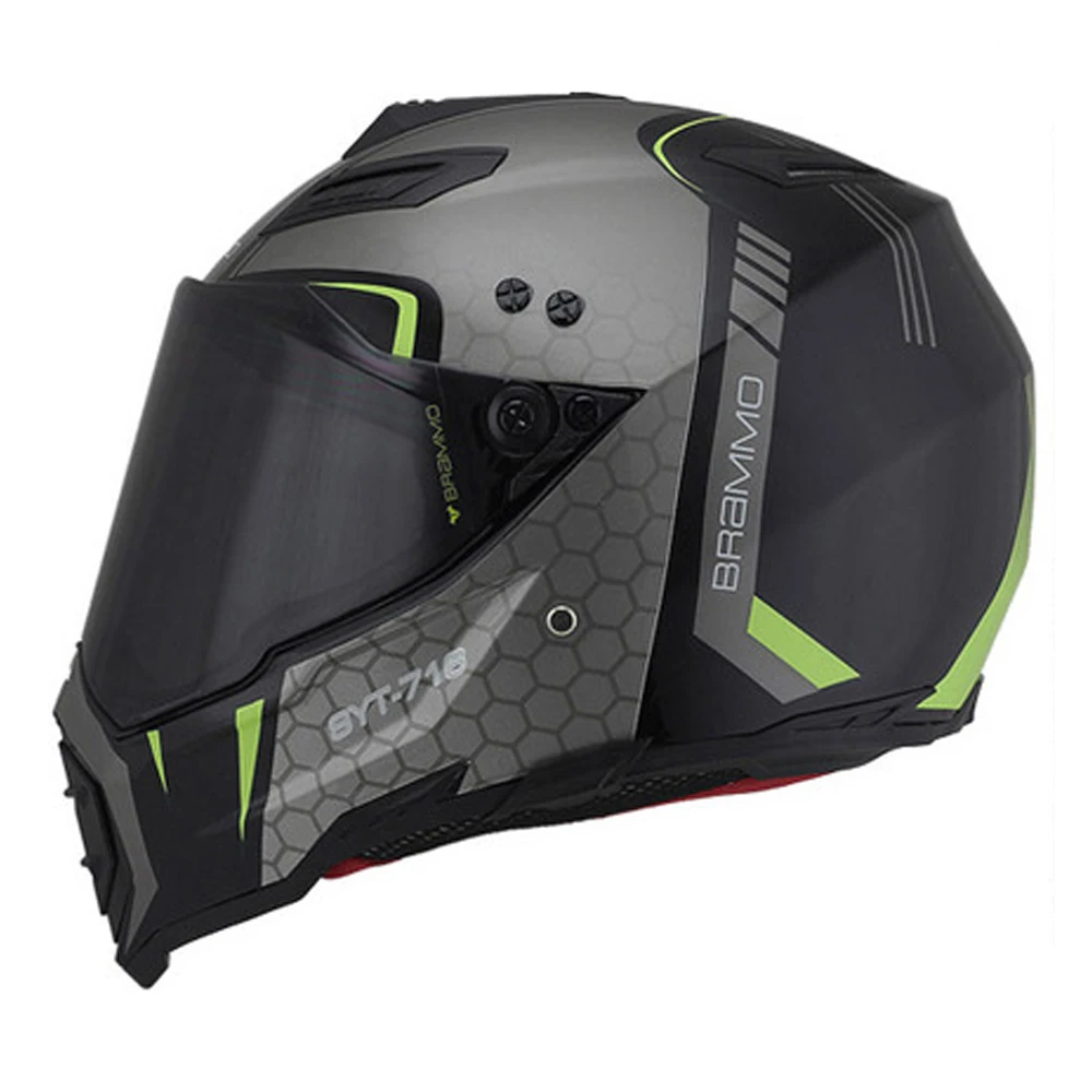 BYE мотоциклетный шлем для мужчин Полный лицевой шлем мото для верховой езды ABS Материал Приключения мотокросса мотоциклетный шлем DOT сертификация - Цвет: SYT-716-05