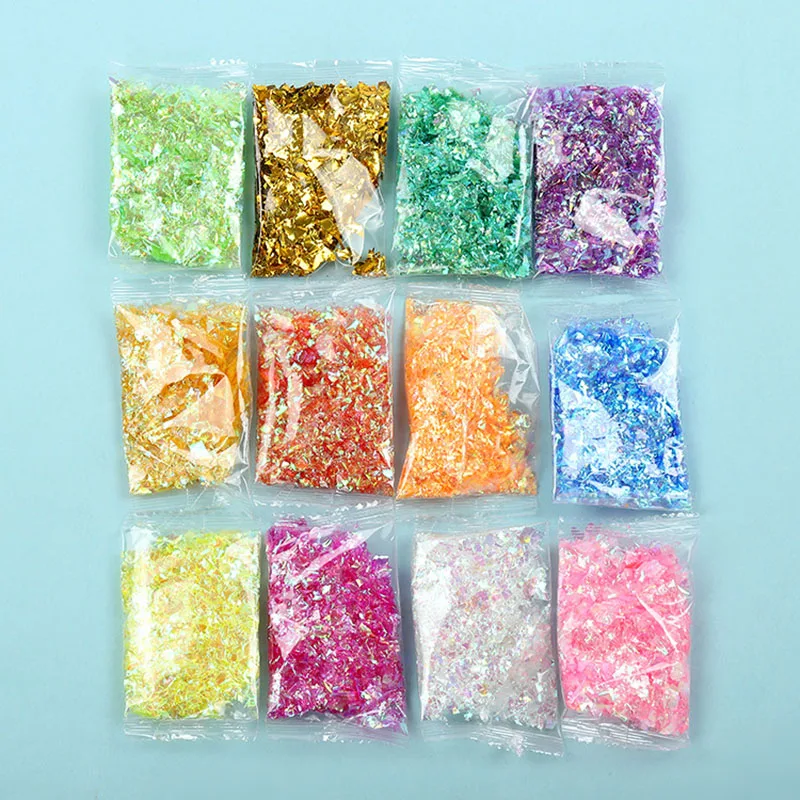 

3g candy paper 12 color shell paper slime slime filler Clay Toy DIY Slime Accessories Decor Jelly Mud Hand Gum Polyer Clay Kids