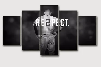 

Unframed 5 Panel wall art design Oil Paintings living room decor Pictures Respect Sports Posters Modern Home Bedroom Backdrops