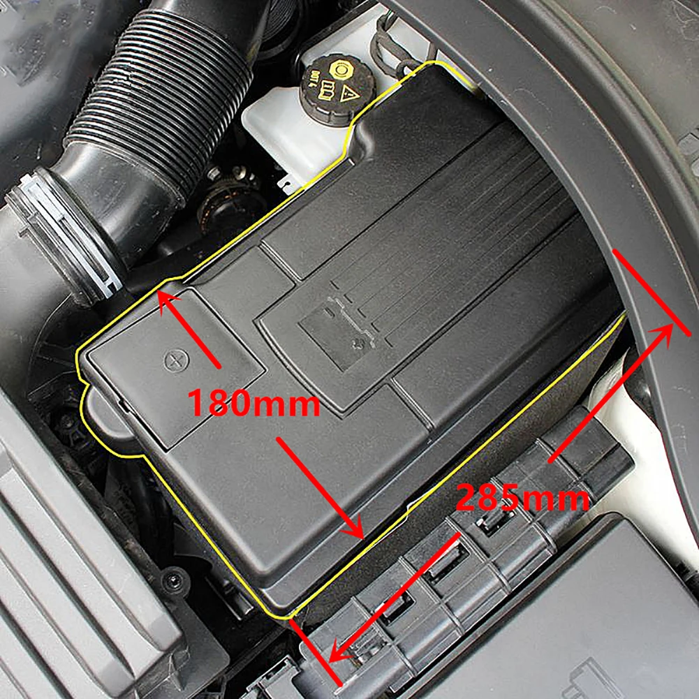 Автомобильный двигатель батарея Пылезащитная крышка отрицательный электрод Водонепроницаемый защитный корпус для Volkswagen Tiguan MK2