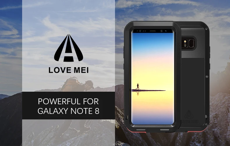 Note 8 чехол LOVE MEI Life бронированный Алюминиевый металлический противоударный чехол для телефона для SAMSUNG Galaxy Note8 полная защита чехлы