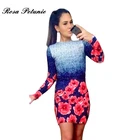 Save 2.51 on New Summer Style Sheath Dresses Casual Ladies dress Women clothing elegant sexy fashion o-neck printed dresses