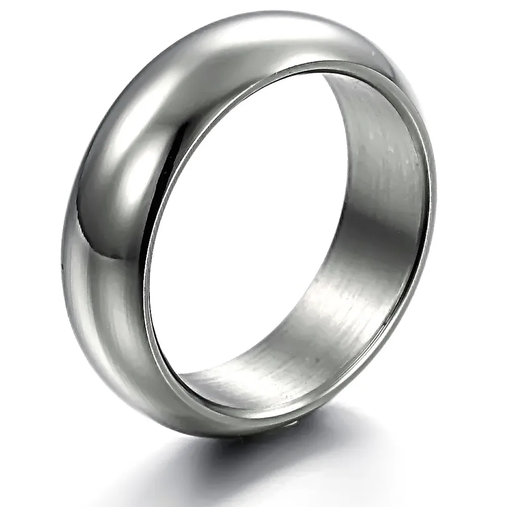 

Fashion Men's 316L Stainless Steel Ring Titanium Ring Polished Ring American Size 7-12 N334 10 Pieces / Jewelry Gift