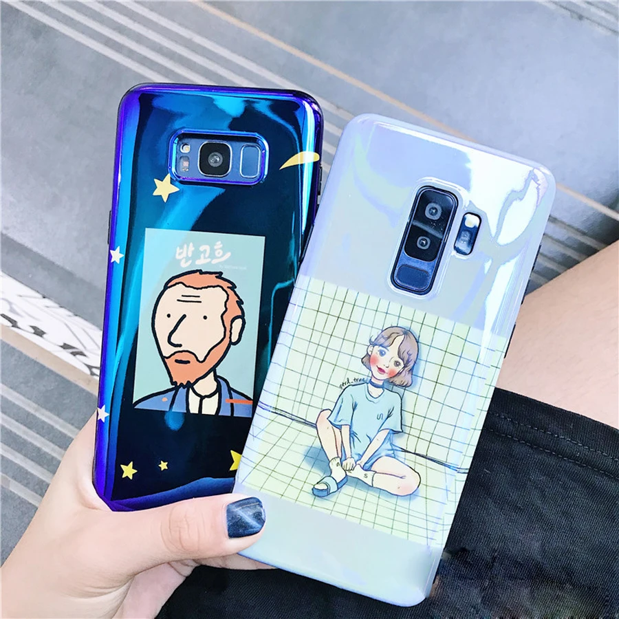 

For samsung galaxy s9 plus s8 plus note 8 case cover cute cartoon blue ray glossy soft silicone phone bag Ritozcase