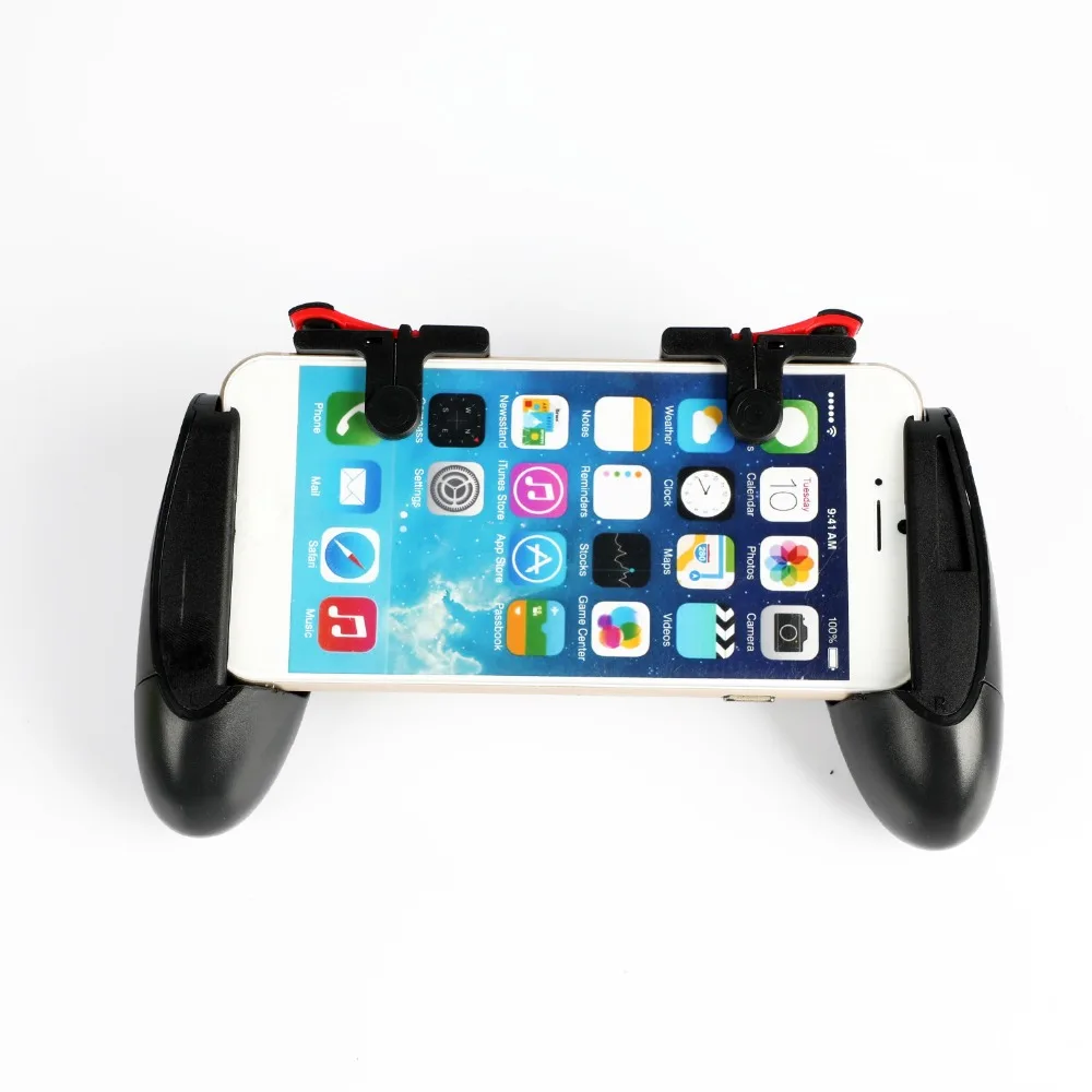 Koop 1 paar L1R1 PUBG Trigger Fire Knop Shooter Met Smart Telefoon Mobiele Joysticks Mobiele Controller Gamepad Voor iphone Android