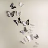 Stickers muraux papillon en cristal 3d | 18 pièces/lot, beaux Stickers d'art pour décoration de la maison, décoration de mariage sur le mur ► Photo 2/6