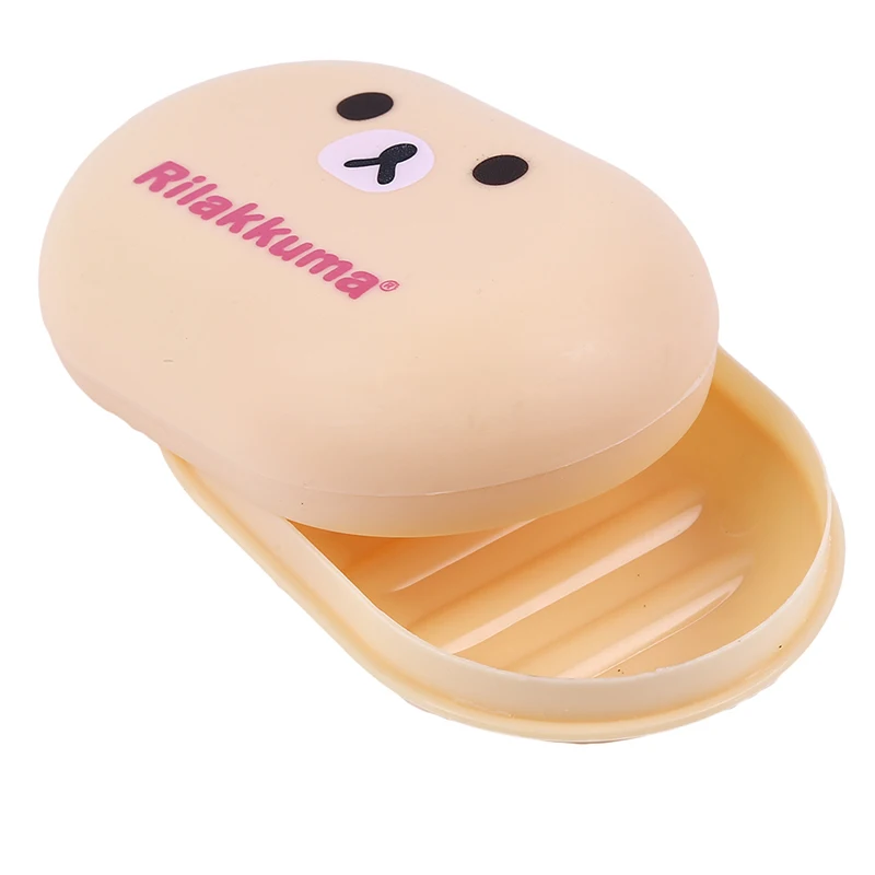 

multi-color cute bear soap dish box creative home accessories bathroom holder product case