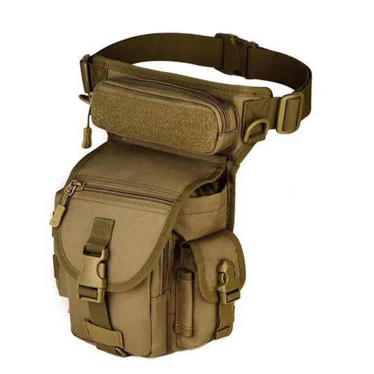 Новая мужская сумка для ног тактическая Водонепроницаемая походная охотничья дюймовая капельная походная поясная сумка на пояс хип сотовый телефон карманный пакет 1000D нейлоновая сумка - Цвет: CB