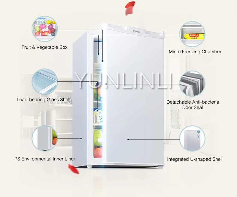 101L Single-Door Refrigerator Household Vertical Frige With Large Capacity & Energy-Saving Home RefrigerTtion