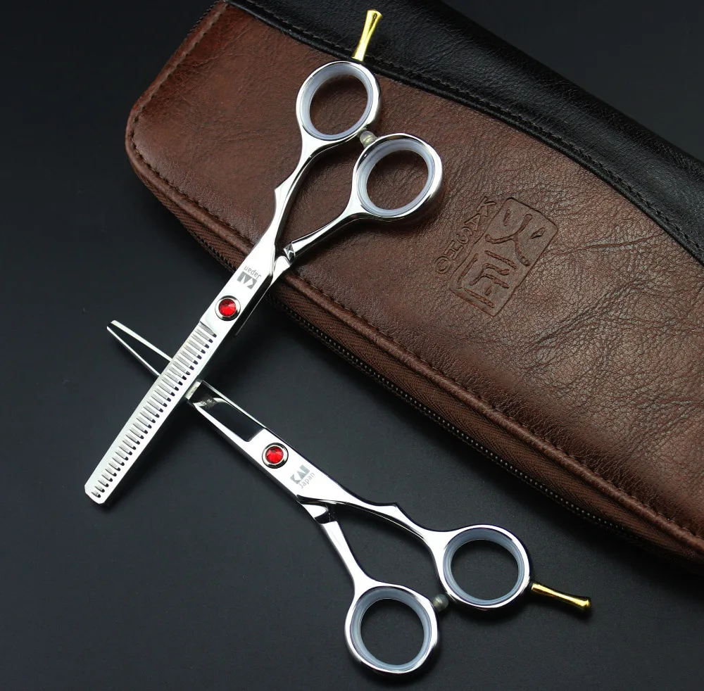 

5.5 6.0 set kasho scissors professional hair cutting scissors hairdressing hair scissors thinning shears barber scissors haircut