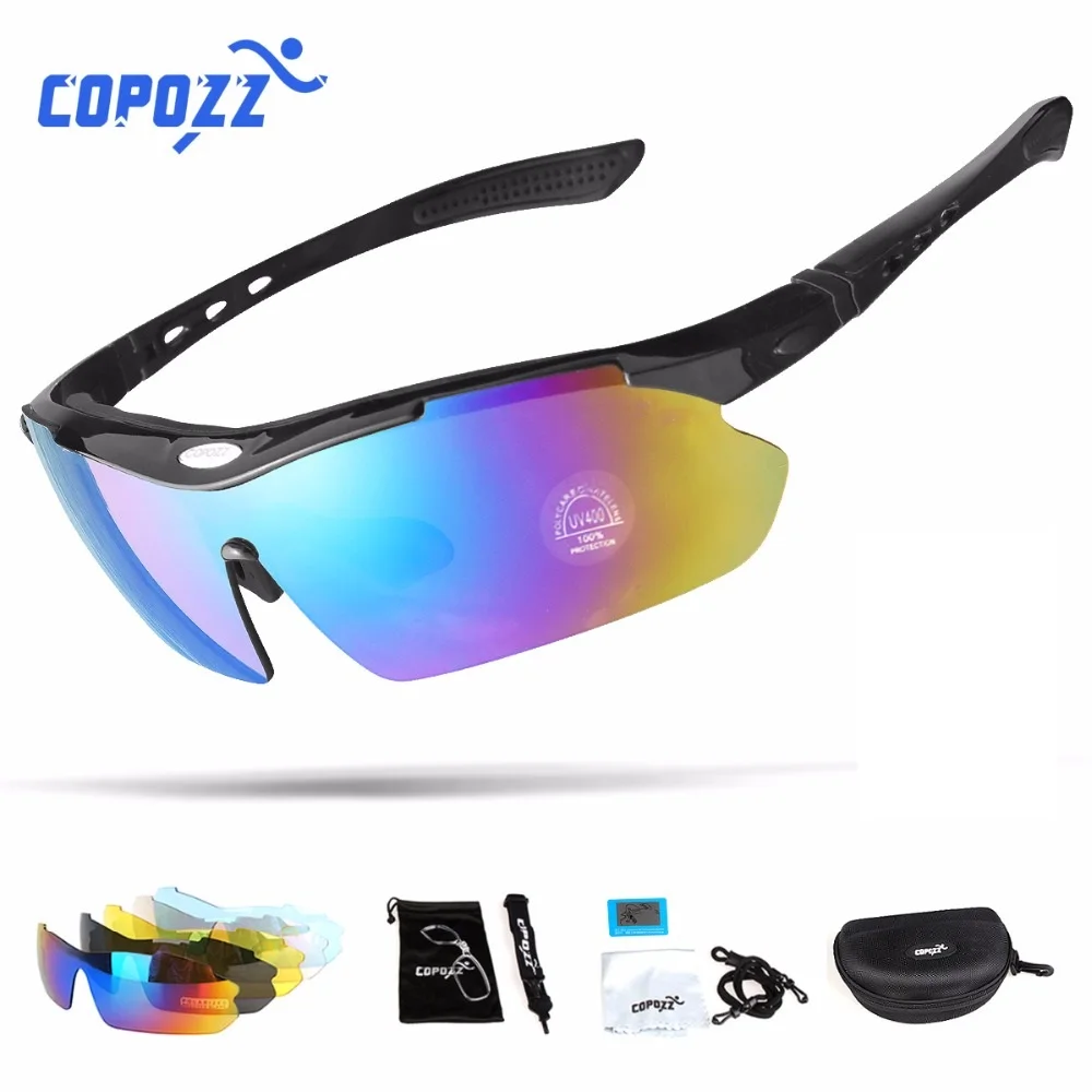 Copozz поляризационные велосипедные очки для улицы MTB горные очки велосипедные солнцезащитные очки велосипедные спортивные солнечные очки близорукость 5 линз