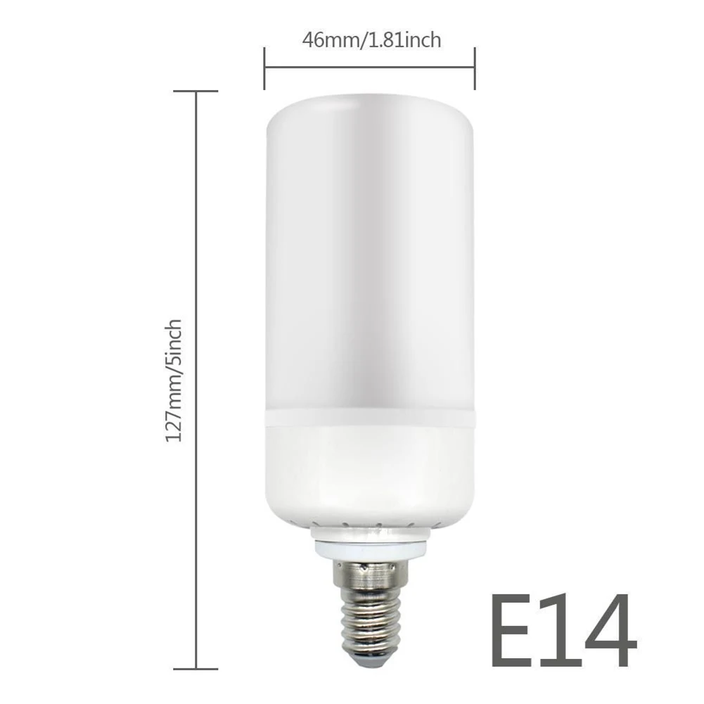 

LED Flame Effect Simulated Nature Fire Light Corn Bulbs Gravity Induction Decor Lamp QJ888