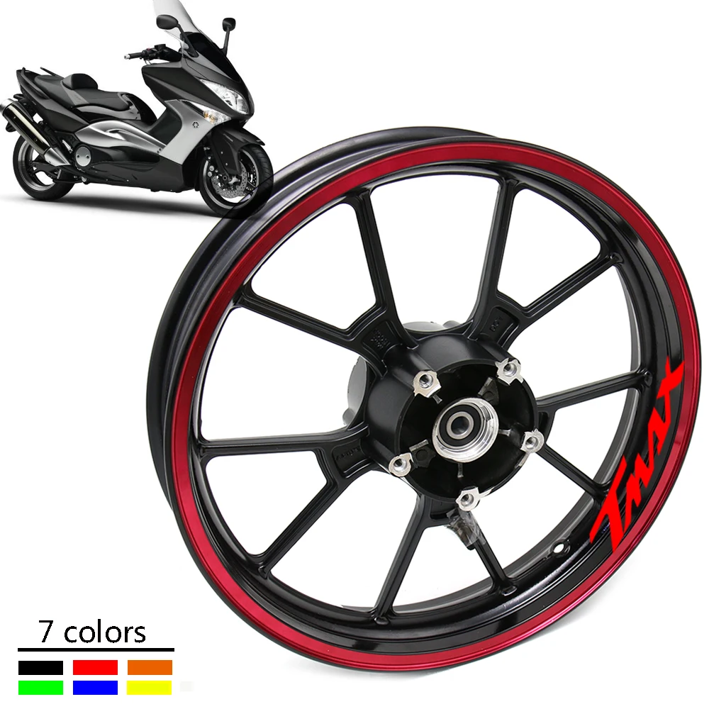 

TMAX motorcycle wheel decals Reflective waterproof stickers rim stripes for TMAX T-MAX T MAX