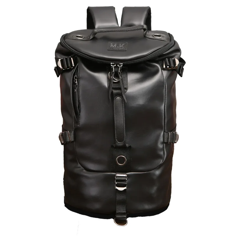 Мужской военный рюкзак из искусственной кожи, дорожная сумка, Большой Вместительный багаж, мужские рюкзаки, повседневные Модные дорожные сумки на плечо XA156WC - Цвет: Black