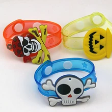 Тыква, череп на Хеллоуин мягкая мультяшная светодиодная игрушка-браслет мигающий свет браслет для ремня светящиеся Детские игрушки YH175