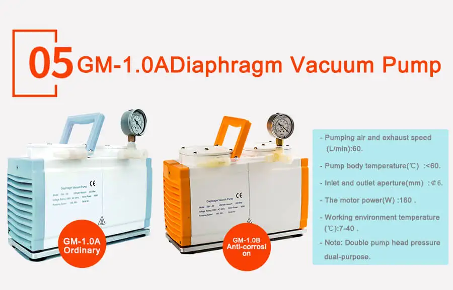 GM-0.33A diaphragm vacuum pump lab supplies -9