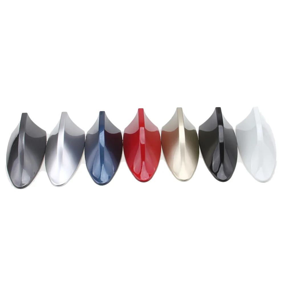 1X Silver Shark Fin ABS Plastic Car Roof Aerial FM AM Radio Signal Decor Antenna