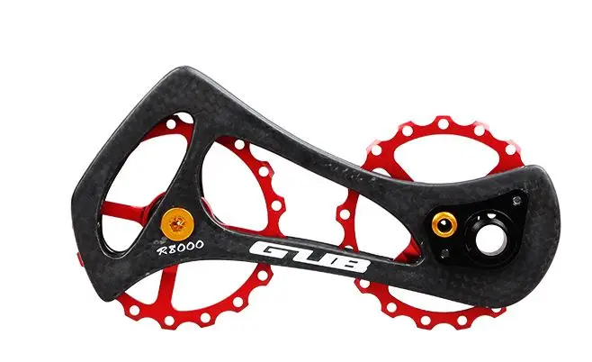 GUB Drivetrain 17 T bicicleta de carbono de cerámica rodamiento de rueda de bicicleta trasero Derailleur polea para SHIMAN0 6800/6870/9000 /9070 GUB Drivetrain 17 T bicicleta de carbono de cerámica rodamiento de rueda de bicicleta trasero Derailleur polea para SHIMAN0 6800/6870/9000 /9070